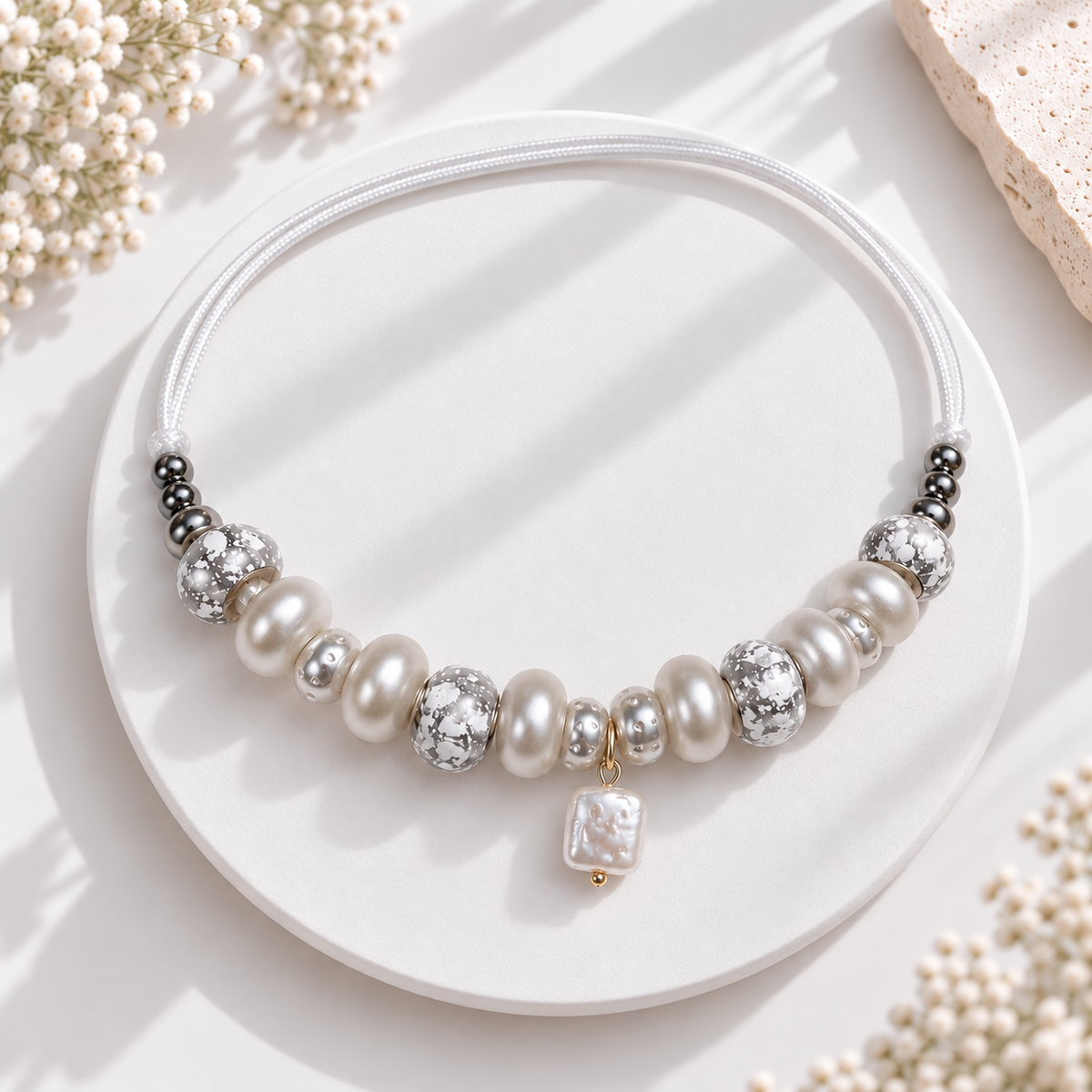 Bono Necklace - SNOW WHITE